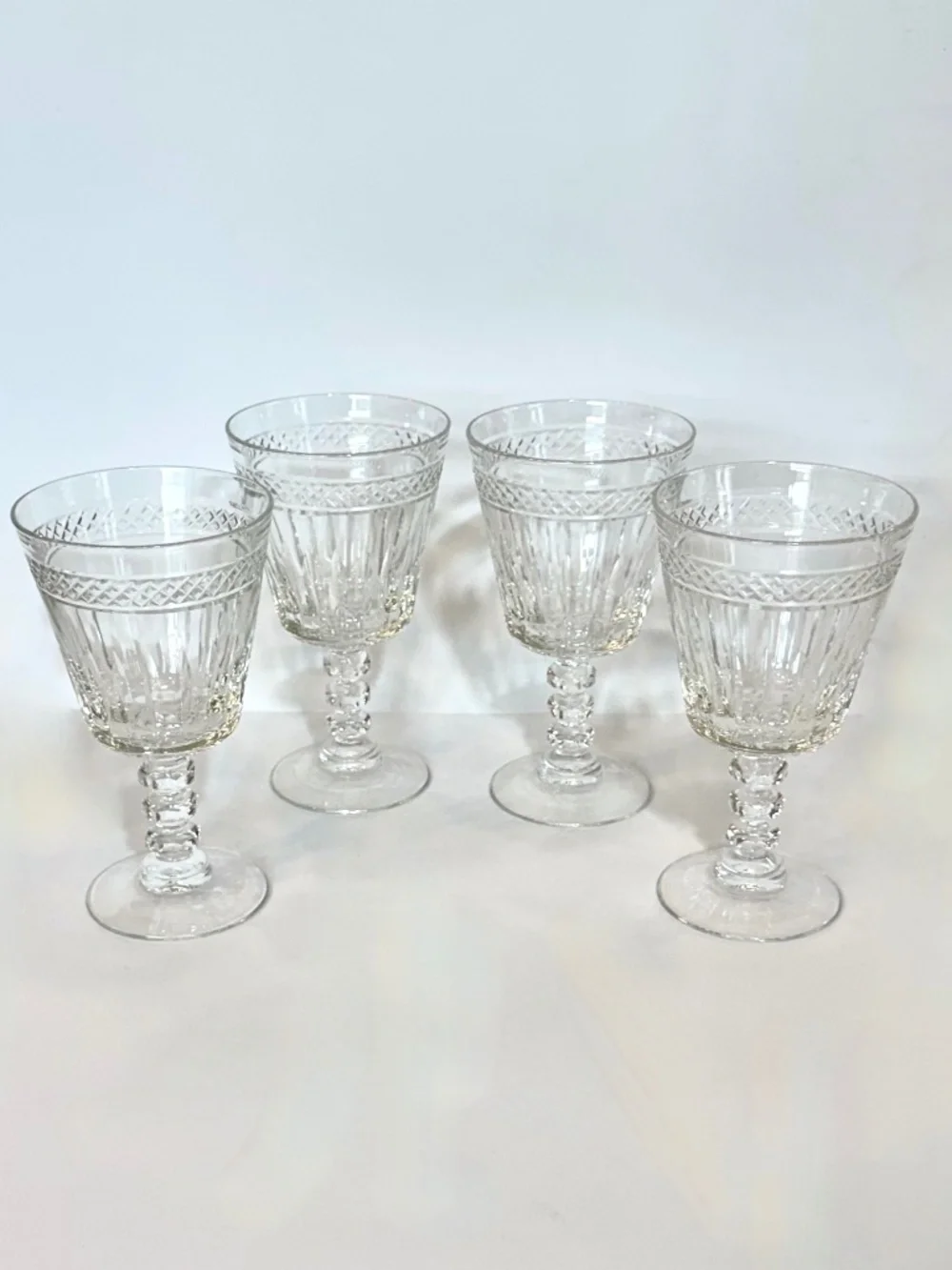 Set of 4 Vintage Tiffin-Franciscan Wallingford Water Goblets 6.5